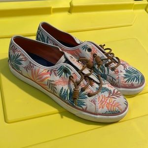 Floral slip on sperrys